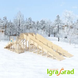 Зимняя горка "Snow Fox", 4 ската, без окраски