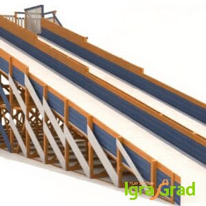 Зимняя деревянная горка, скат 18 м мод.3