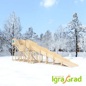 Зимняя горка "Snow Fox", скат 10 м, без окраски
