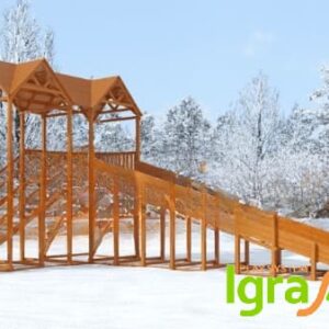 Зимняя горка "Snow Fox Макси", скат 10 м