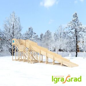 Зимняя горка "Snow Fox", скат 10 м, без окраски