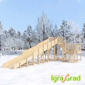 Зимняя горка "Snow Fox", скат 10 м (мод. 2) без окраски